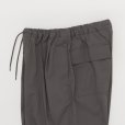 STILL BY HAND - Nylon easy wide pants [PT01252] / Charcoal Brown