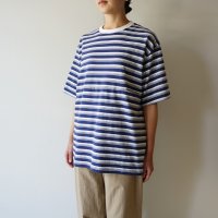 EEL Products - Yururi tee 1/2 border / Blue Border
