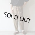 [size46のみ] STILL BY HAND - Summer wool wide pants / Dusty Brown