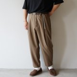 [size46のみ] STILL BY HAND - Summer wool wide pants / Dusty Brown