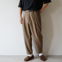 [size46のみ] STILL BY HAND - Summer wool wide pants / Dusty Brown
