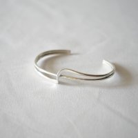 MEXICAN JEWELRY - TAXCO SILVER BANGLE 925 "straight&curve"