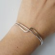 MEXICAN JEWELRY - TAXCO SILVER BANGLE 925 "straight&curve"