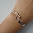 MEXICANJEWELRY - TAXCO SILVER BANGLE 925" double curve"