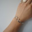MEXICANJEWELRY - TAXCO SILVER BANGLE 925" double curve"