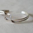 MEXICANJEWELRY - TAXCO SILVER BANGLE 925" double curve"