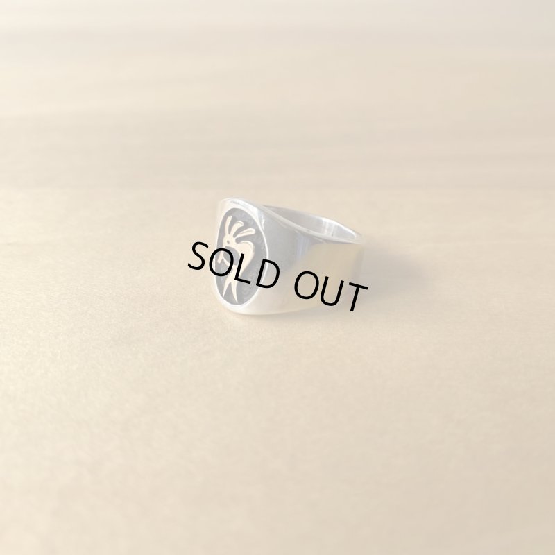 INDIAN JEWELRY - HOPI RING "silver 925 / 14k"