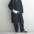 STILL BY HAND WM - Deep tuck wide denim pants / Navy