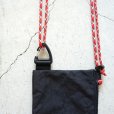 rerer - Pochette (air bag) / Black×刺繍Orange
