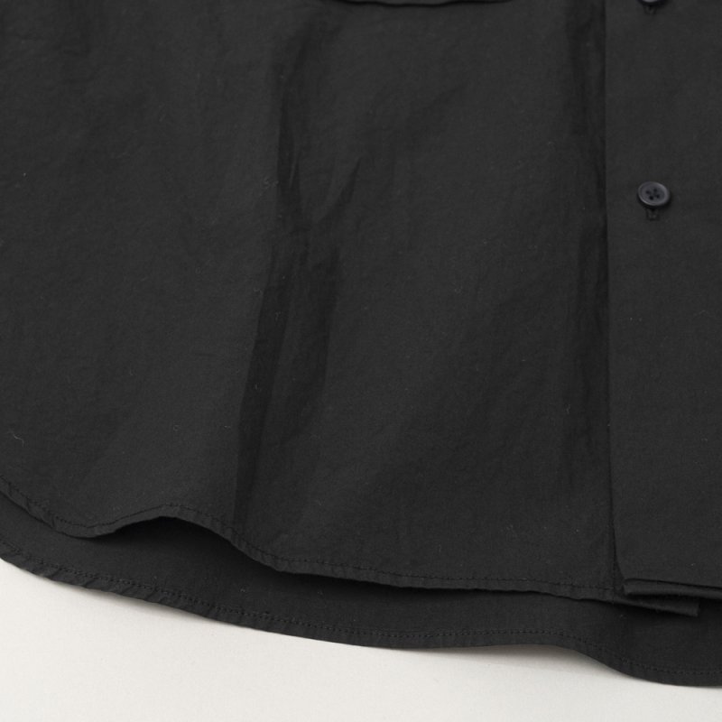 STILL BY HAND - Garment dye over shirt / Ink Black