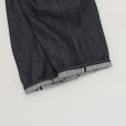 STILL BY HAND WM - Deep tuck wide denim pants / Navy