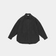 STILL BY HAND - Garment dye over shirt / Ink Black