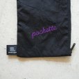 rerer - Pochette (air bag) / Black×刺繍Purple