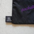 rerer - Pochette (air bag) / Black×刺繍Purple