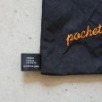 rerer - Pochette (air bag) / Black×刺繍Orange