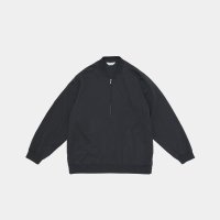 STILL BY HAND - Zip up cotton jumper [CS01253] / Slate Grey