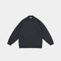 STILL BY HAND - Zip up cotton jumper [CS01253] / Slate Grey