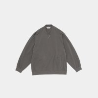 STILL BY HAND - Zip up cotton jumper [CS01253] / Slate Grey