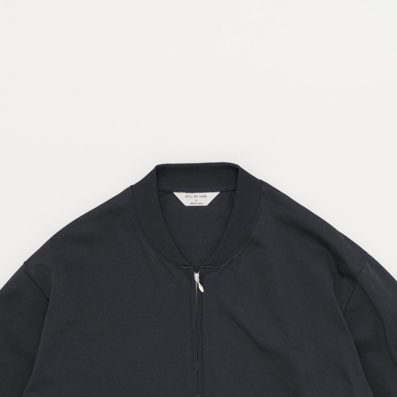 画像2: STILL BY HAND - Zip up cotton jumper [CS01253] / Slate Grey