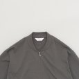 STILL BY HAND - Zip up cotton jumper [CS01253] / Slate Grey