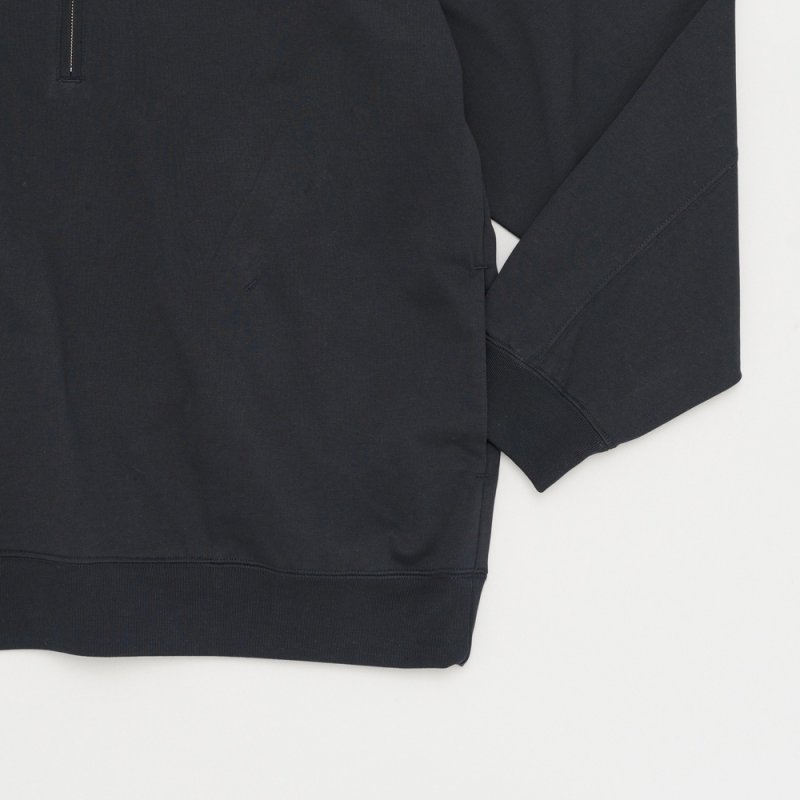 STILL BY HAND - Zip up cotton jumper [CS01253] / Black Navy