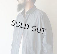 STILL BY HAND - Garment dye over shirt / Blue Grey
