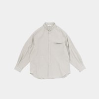 STILL BY HAND - Silk nep twill shirt / Sage