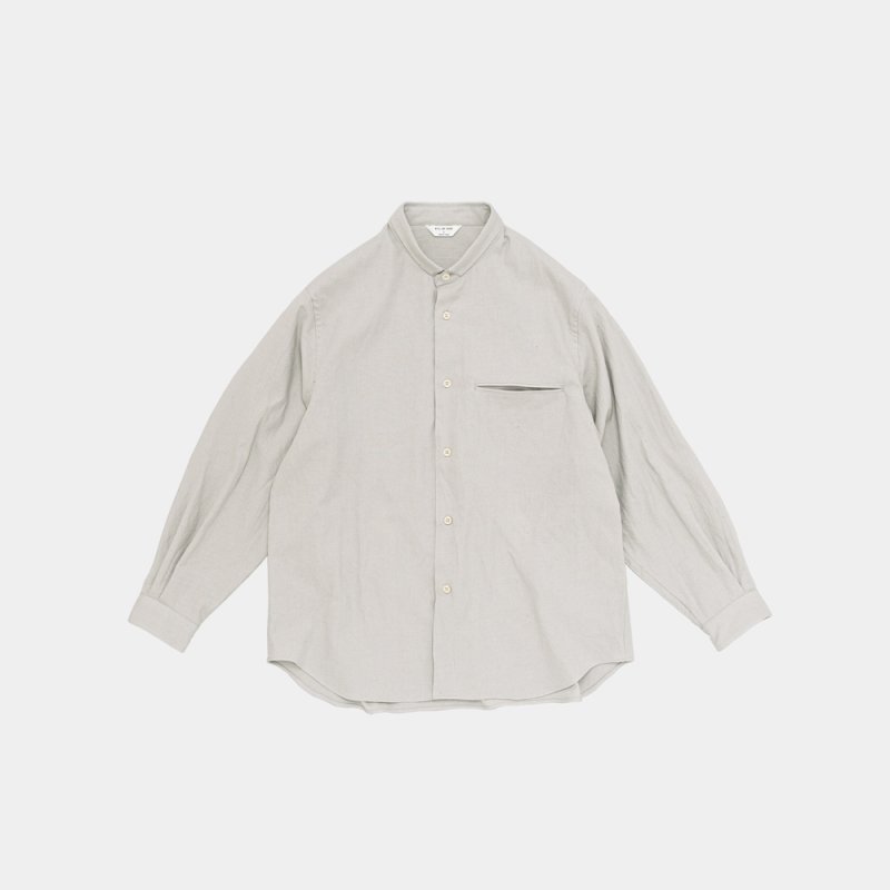 STILL BY HAND - Silk nep twill shirt [SH02253] / Sage