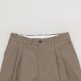 STILL BY HAND - Deep tuck pressed pants [PT06253] / Olive