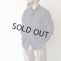 STILL BY HAND - Silk nep twill shirt / Black navy