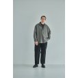 画像15: STILL BY HAND - Synthetic leather over shirt / Grey