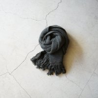 【unisex】STILL BY HAND - 7G Fringe muffler / Melange Khaki