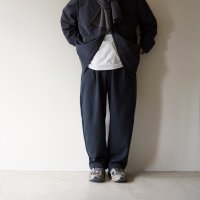 STILL BY HAND - Cotton jersey wide pants / Dark Navy