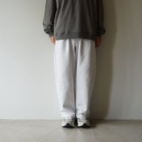 STILL BY HAND - Cotton jersey wide pants / Light Grey