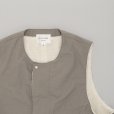 STILL BY HAND - Crewneck boa vest [VE01254] / Sage