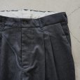 STILL BY HAND - Washable wool 2-tuck pants [PT04254] / Charcoall