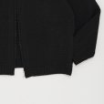 STILL BY HAND - Shawl collar kntted blouson [KN03254] / Black