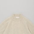 STILL BY HAND - High neck pullover knit / Melange Oatmeal