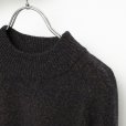 STILL BY HAND - High neck pullover knit / Melange Navy