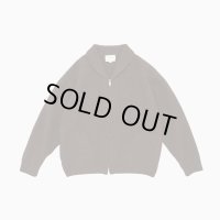 STILL BY HAND - Shawl collar kntted blouson / Marron