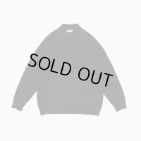 STILL BY HAND - High neck pullover knit / Melange Navy