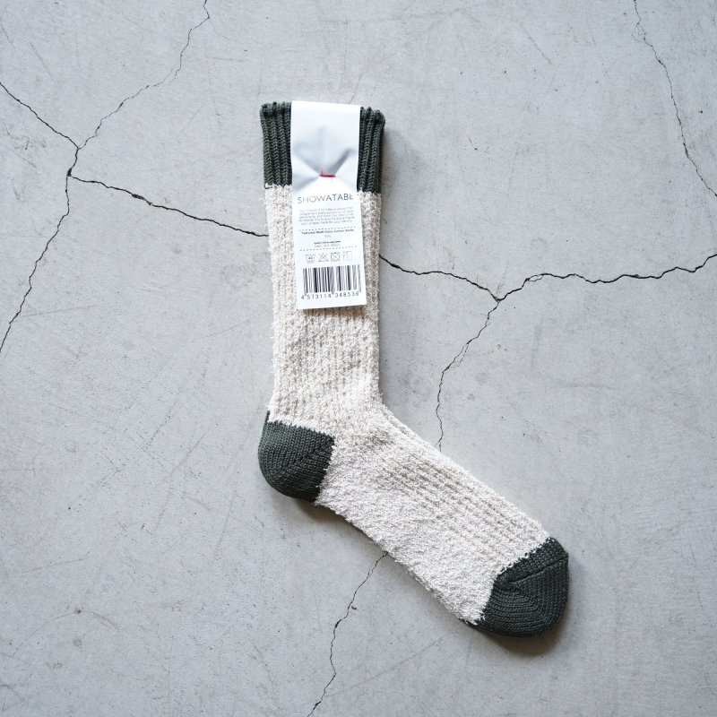Textured multi-color cotton socks / Ecru