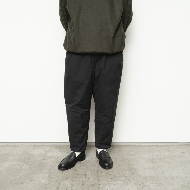 STILL BY HAND - Padded easy pants [PT01254] / Black