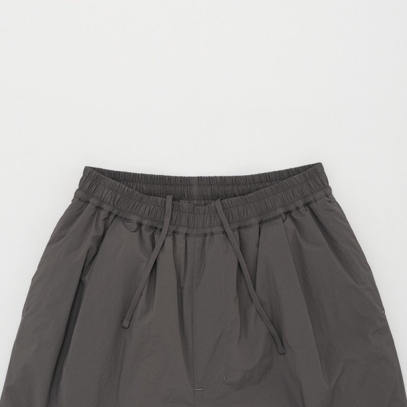 STILL BY HAND - Padded easy pants [PT01254] / Charcoal Brown