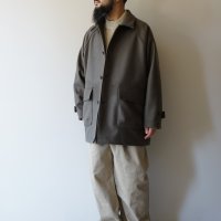 STILL BY HAND - Melton raglan sleeve coat / Sage