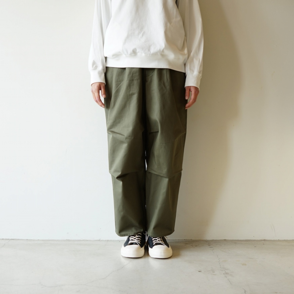 [Lady's] STILL BY HAND WM - KNEE TUCK PANTS Olive