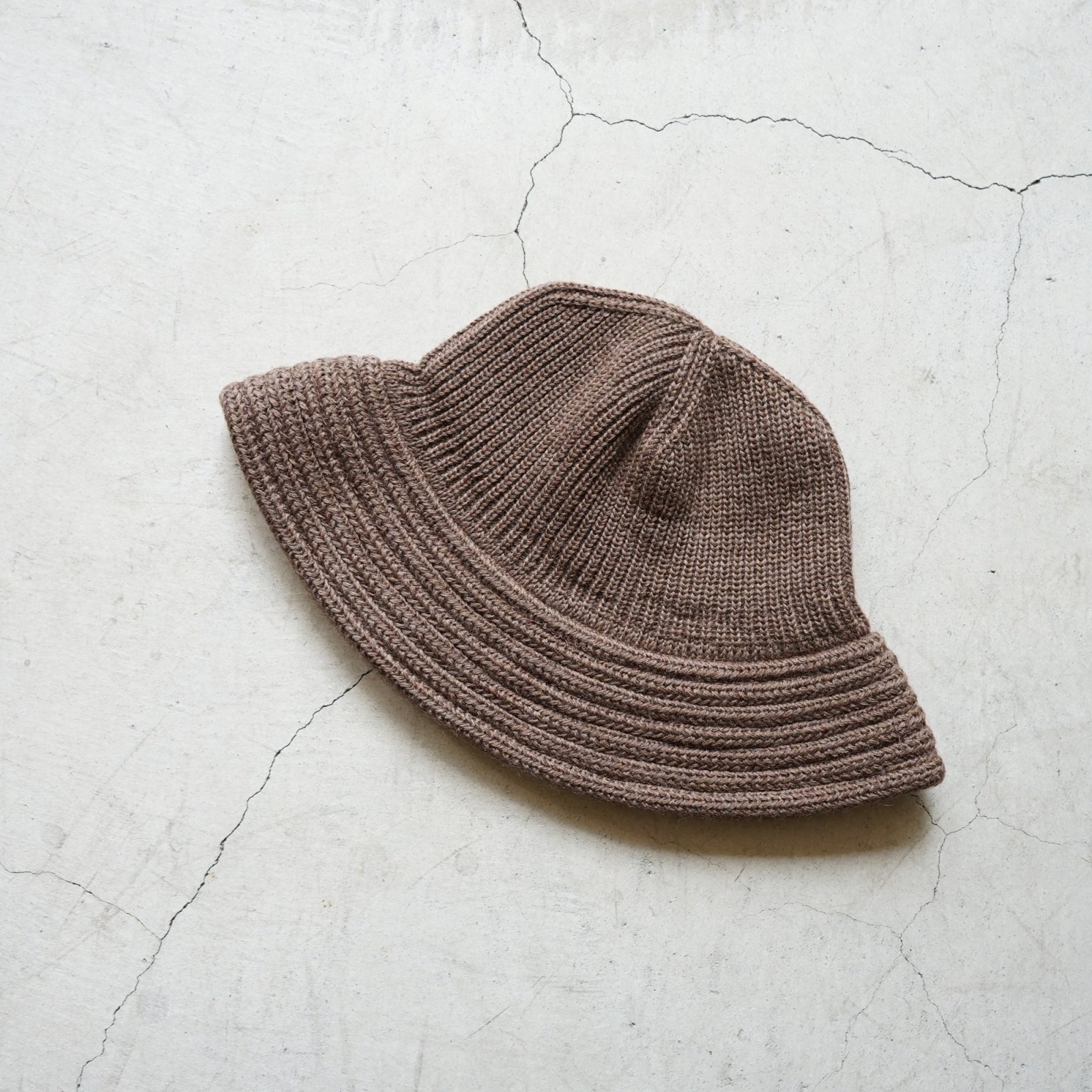 【unisex】COMESANDGOES - Wool knit balloon hat / Beige