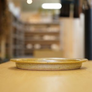 画像: 鈴木史子 - リム皿6寸 黄土
