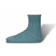 decka - LOW GAUGE RIB SOCKS (SHORT LENGTH) Cadet Blue