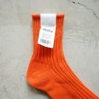 decka - LOW GAUGE RIB SOCKS (SHORT LENGTH) Orange